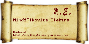 Mihálkovits Elektra névjegykártya